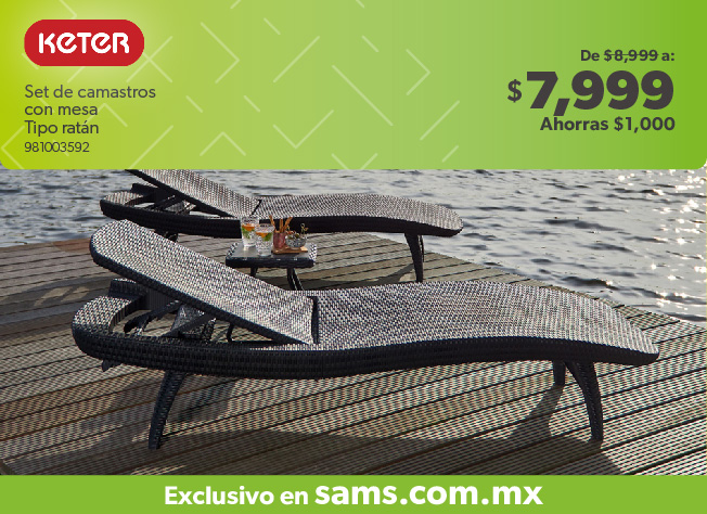 Set de camastros con mesa