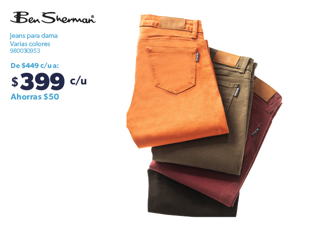 Jeans para dama varios colores