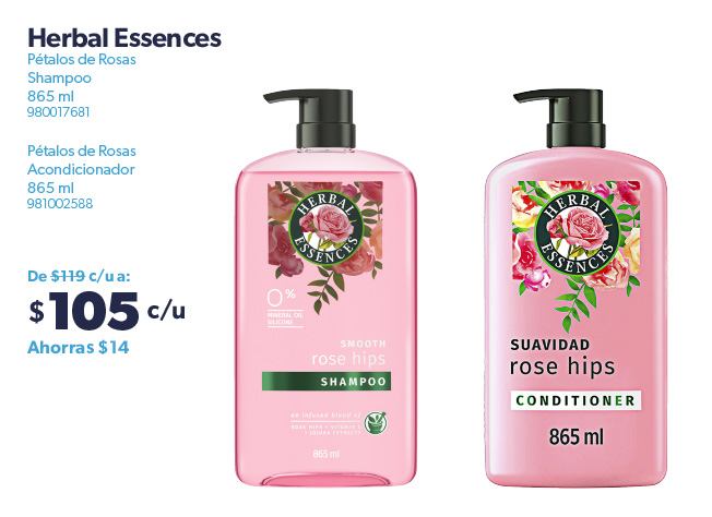 Shampoo y acondicionador de rosas