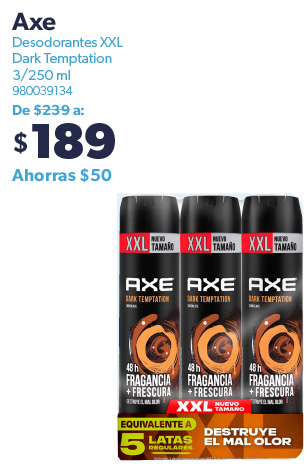 Desodorante y antitranspirante dark