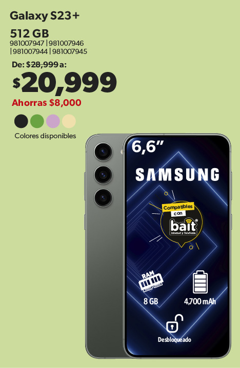 Celular Galaxy S23 512 GB