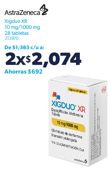 Tabletas Xigduo XR 10 mg