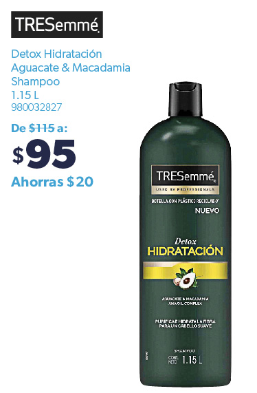 Shampoo de aguacate y macadamia