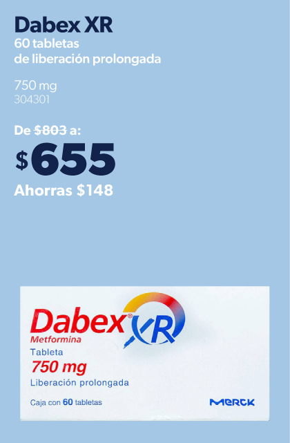 Tabletas de liberacion prolongada 750 mg