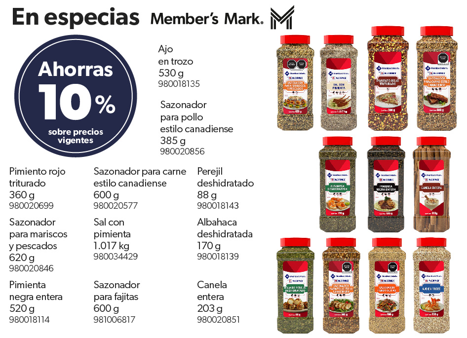 Especias varias