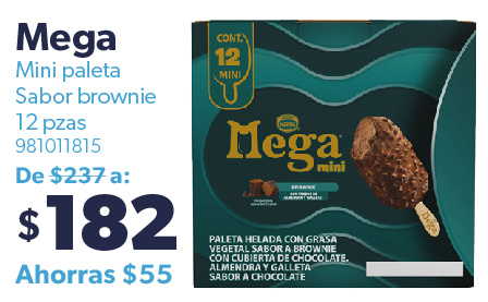 Mini paleta Mega sabor brownie