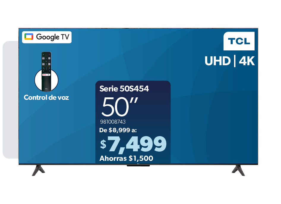 Pantalla Google TV 50 pulgadas