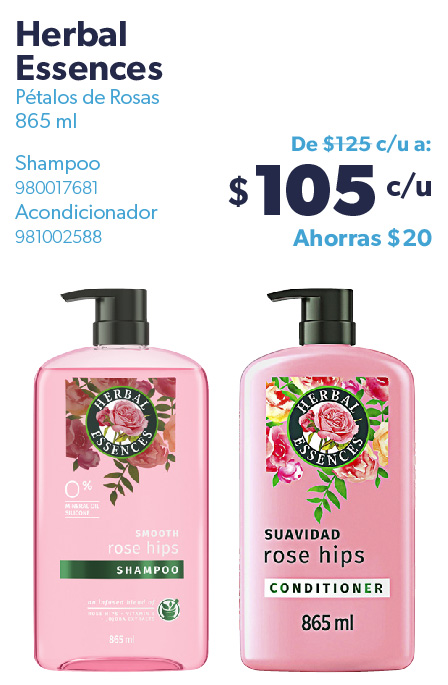 Shampoo petalos de rosas