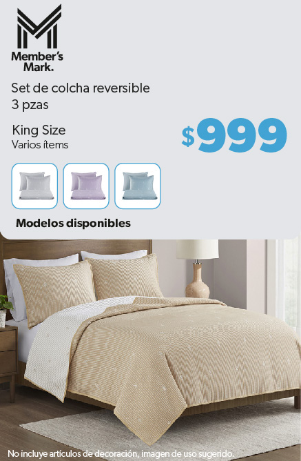 Set de colcha reversible King