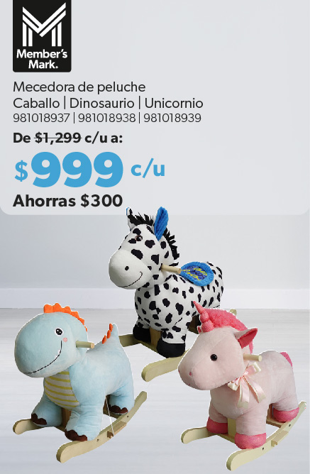 Mecedora caballo dinosaurio unicornio