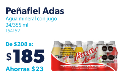 Agua mineral con jugo