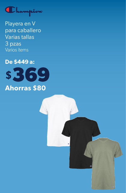 Playera en V para caballero