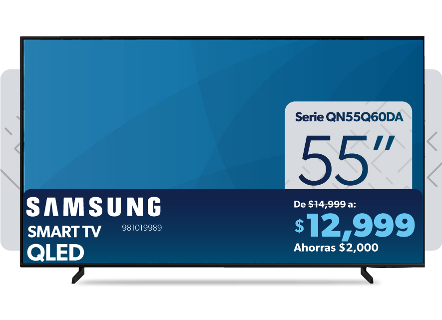 Pantalla smart tv QLED 55 pulgadas