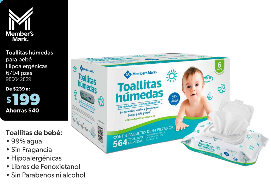 Toallitas humedas para bebe