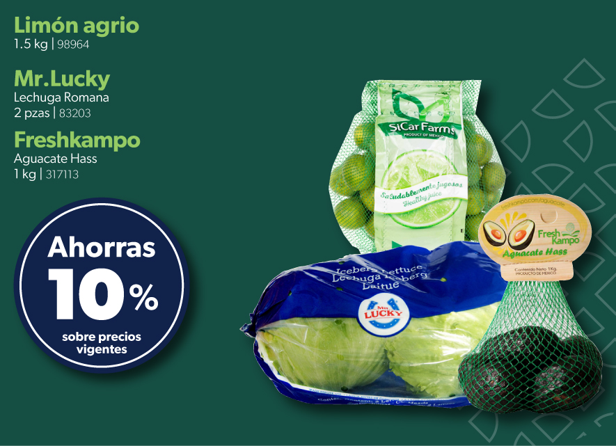 Limon lechuga aguacate