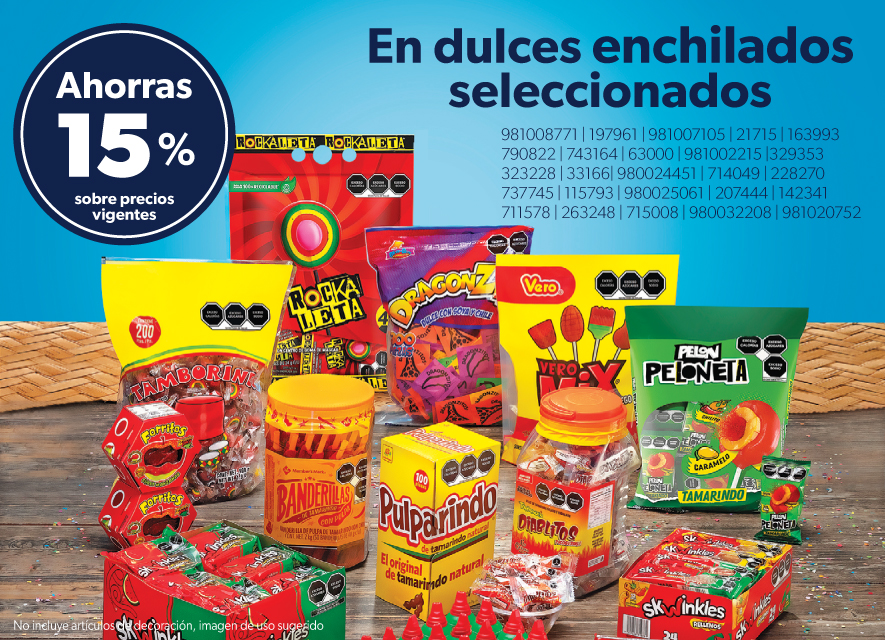 Dulces enchilados seleccionados