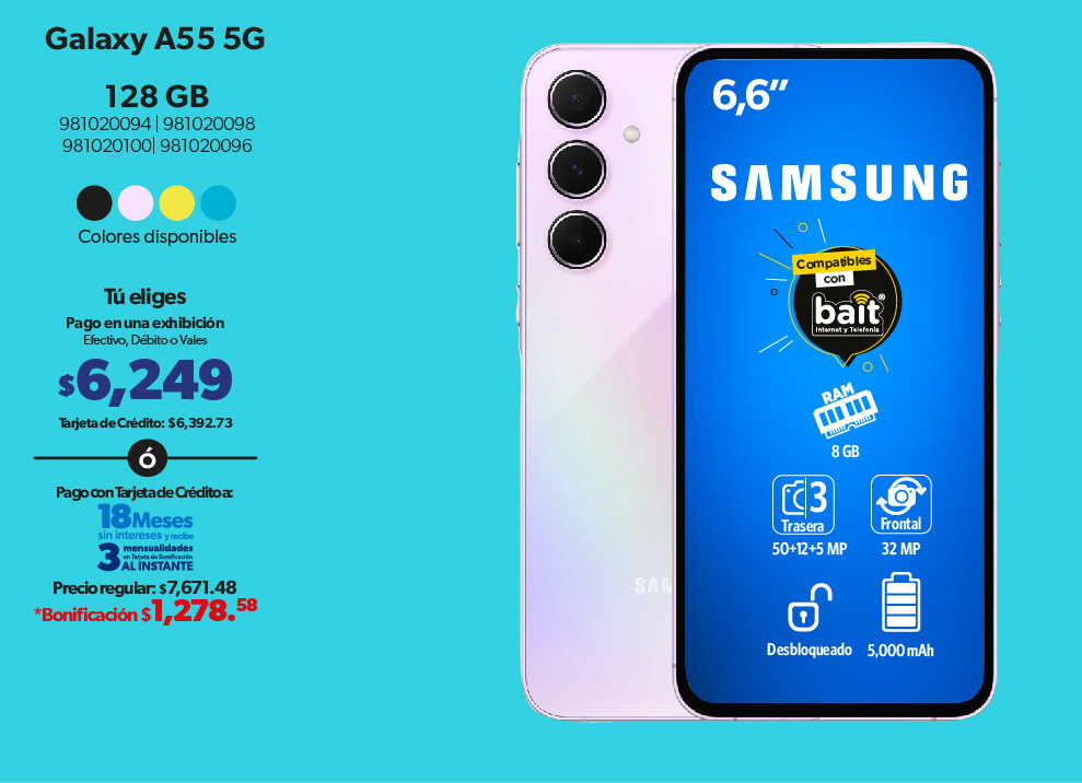 Smartphone Galaxy A55 128 GB