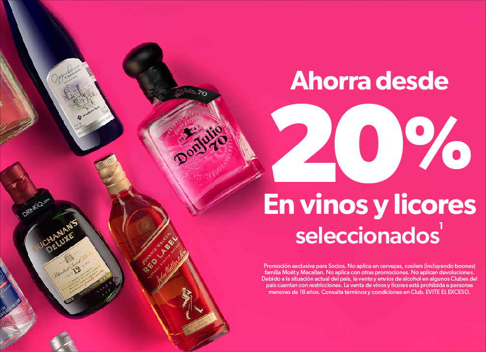 Vinos y licores seleccionados