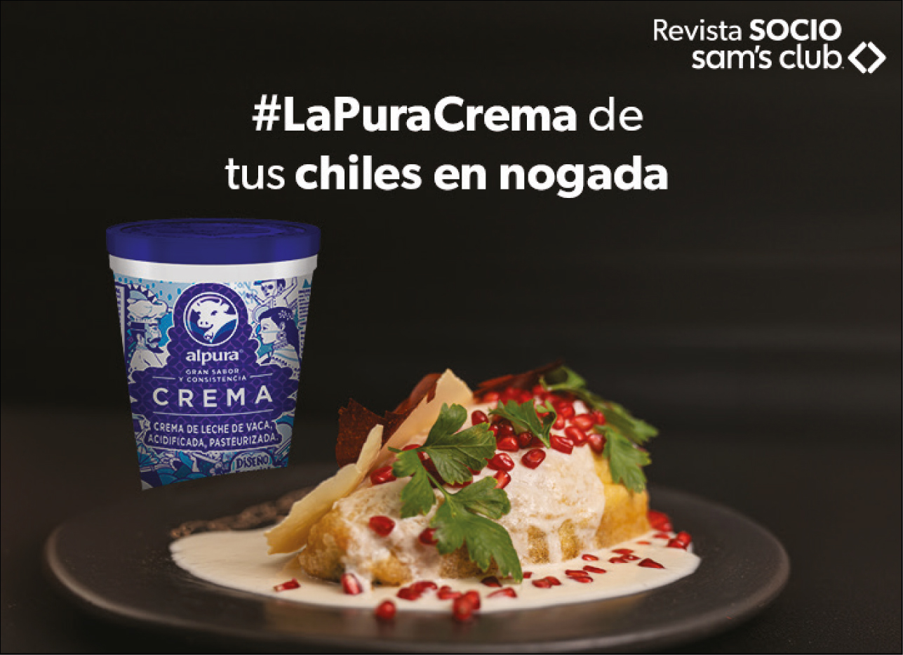 La pura crema de tus chiles en nogada