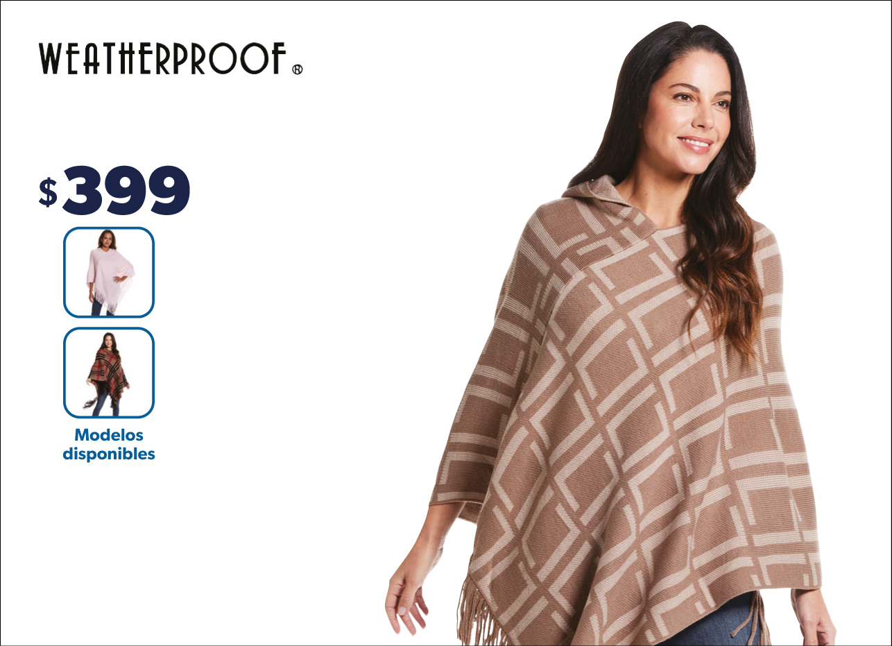 Poncho fleece dama