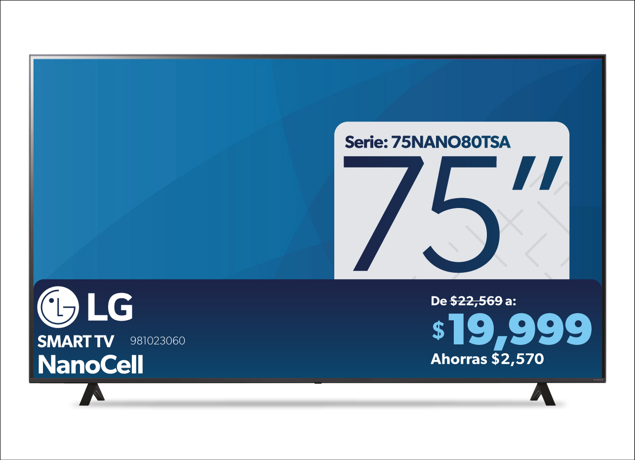 Pantalla Smart tv NanoCell 75 pulgadas