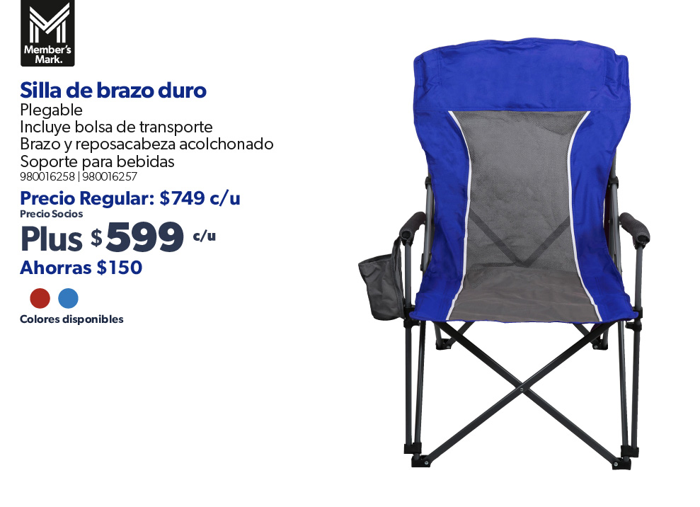 Silla de brazo duro plegable