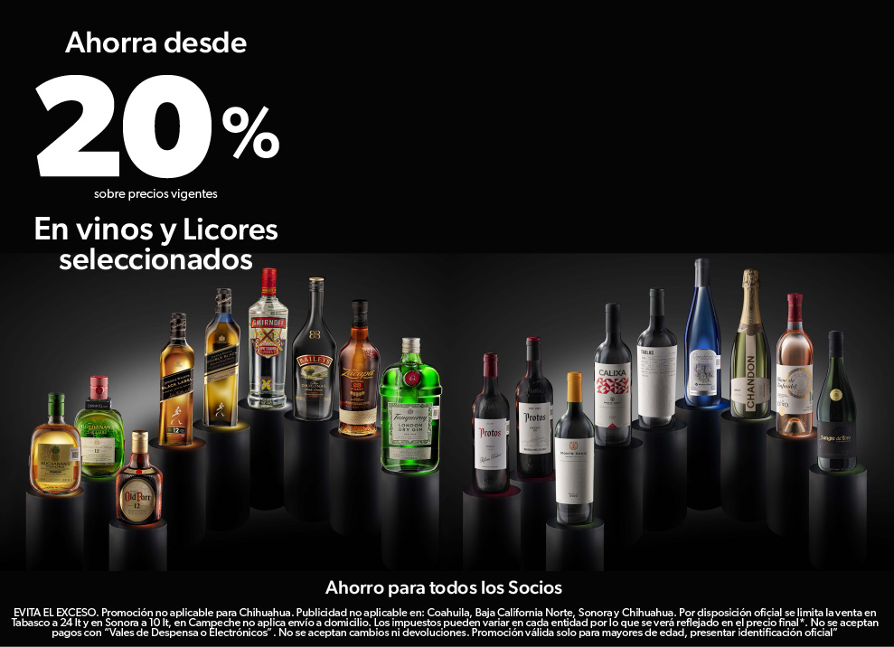 Vinos y licores seleccionados