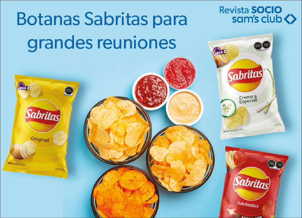 Ricas botanas Sabritas para disfrutar