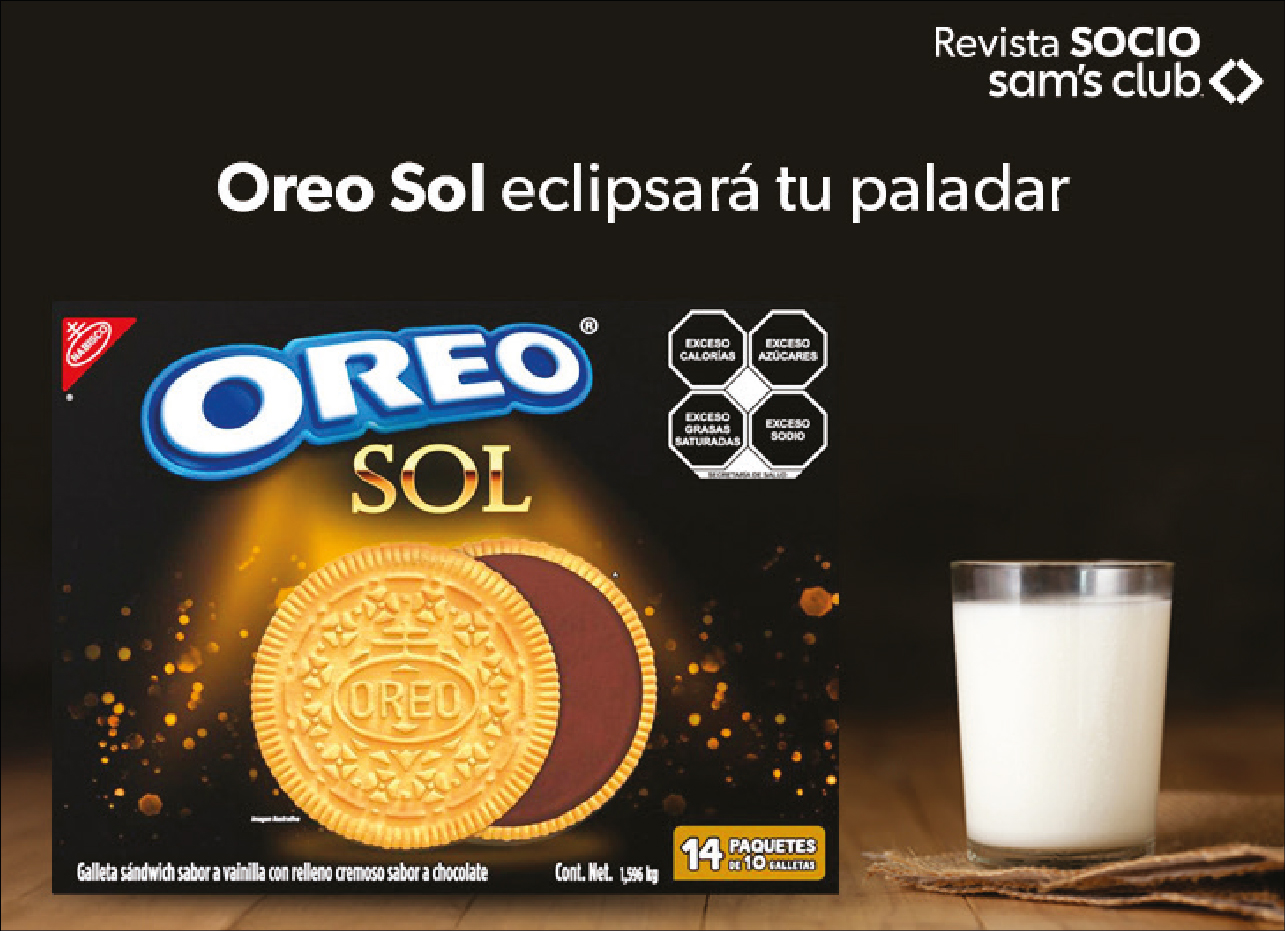 Oreo sol la combinacion perfecta de vainilla y chocolate