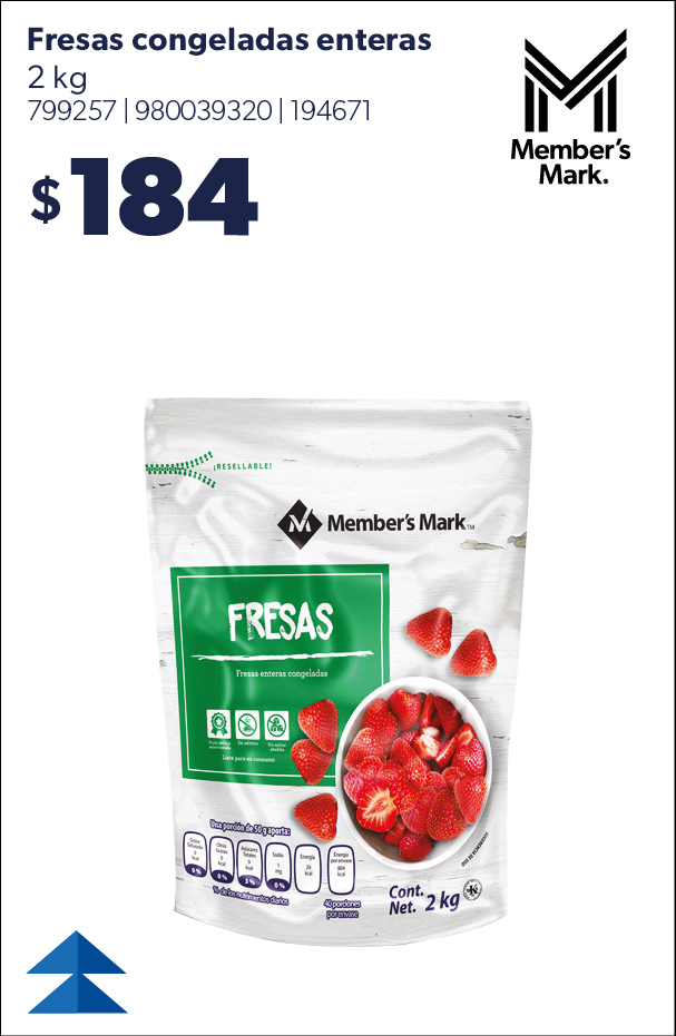 Fresas congeladas enteras