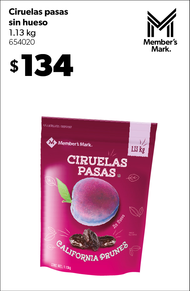 Ciruelas pasas sin hueso