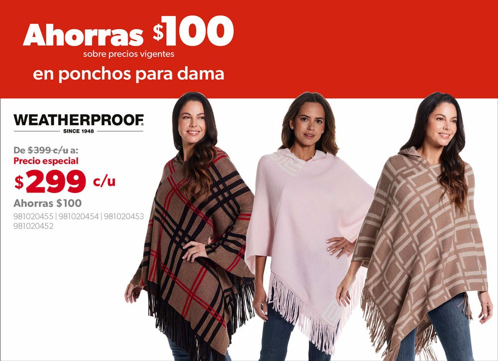 Ponchos para dama