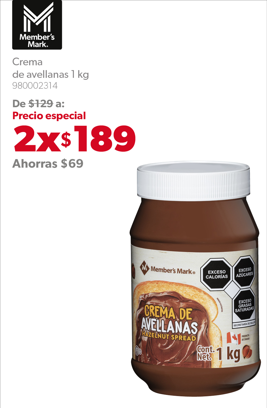 Crema de avellanas 1 kg