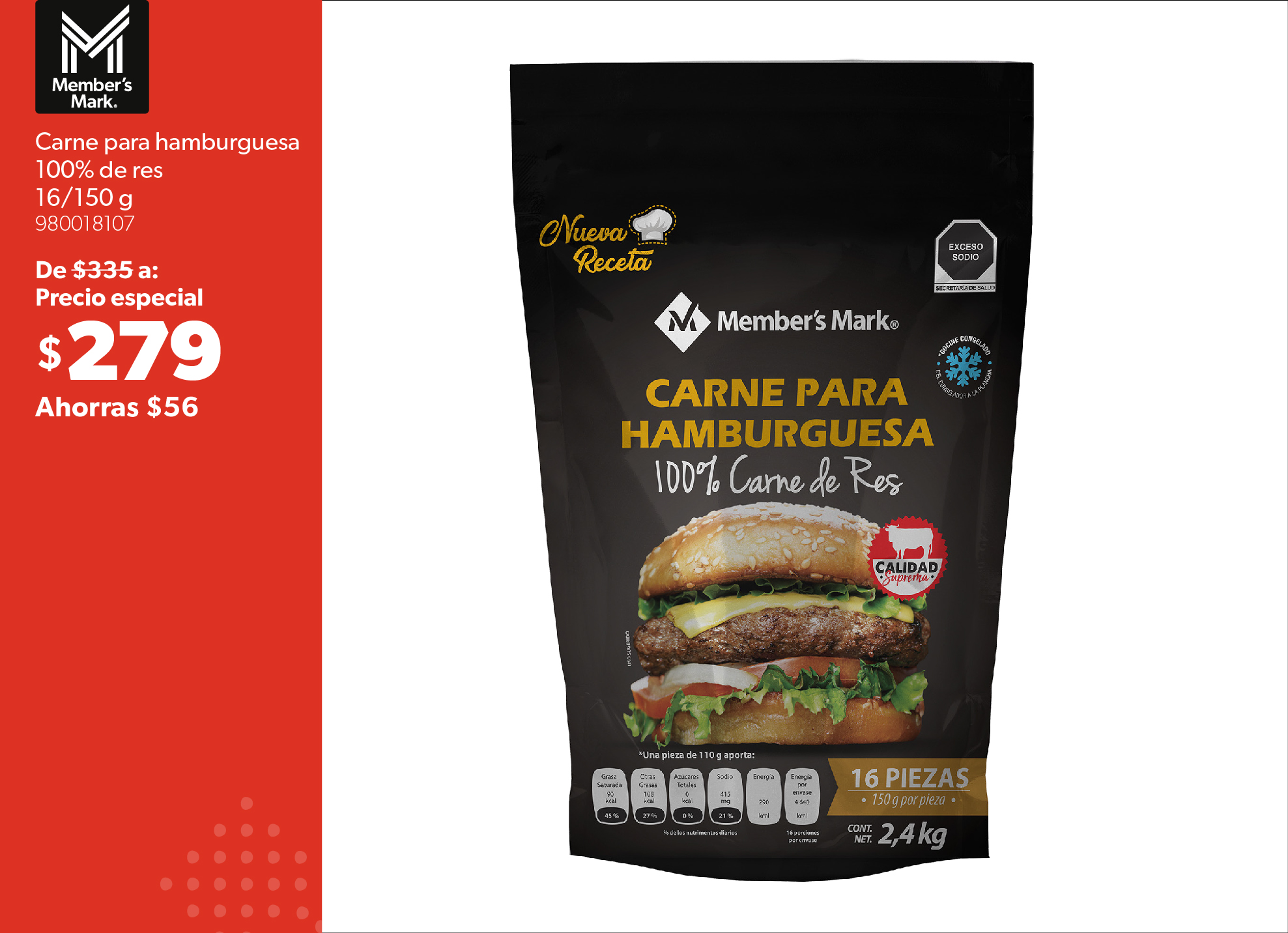 Carne para hamburguesa