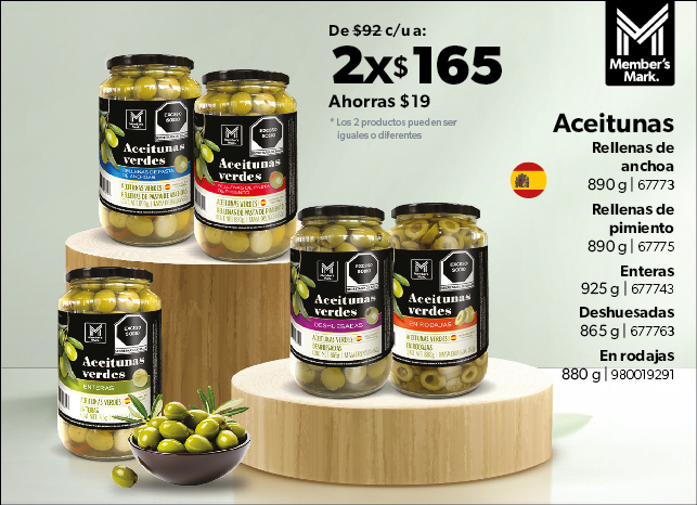 Aceitunas varias presentaciones