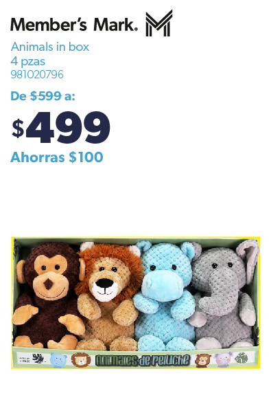 Set de animales de peluche