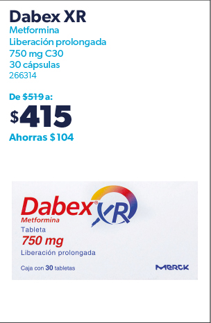 Tabletas de liberacion prolongada 750 mg