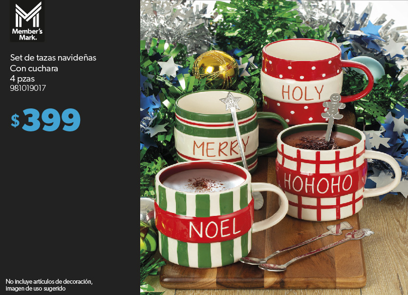 Set de tazas navidenas