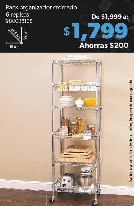 Rack organizador cromado