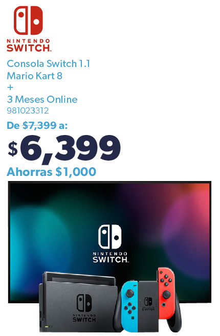 Consola switch mas mario