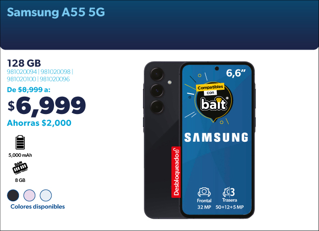 Smartphone A55 5G 128 GB