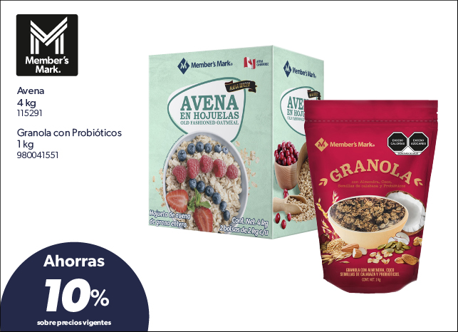 Avena granola probioticos