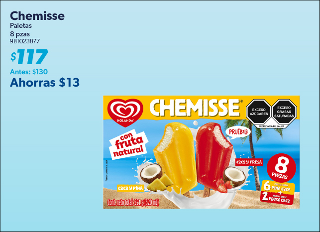 Paletas Chemisse