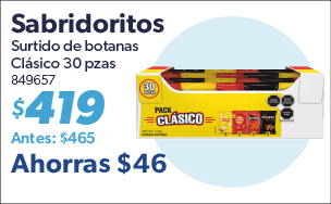 Surtido de botanas sabridoritos