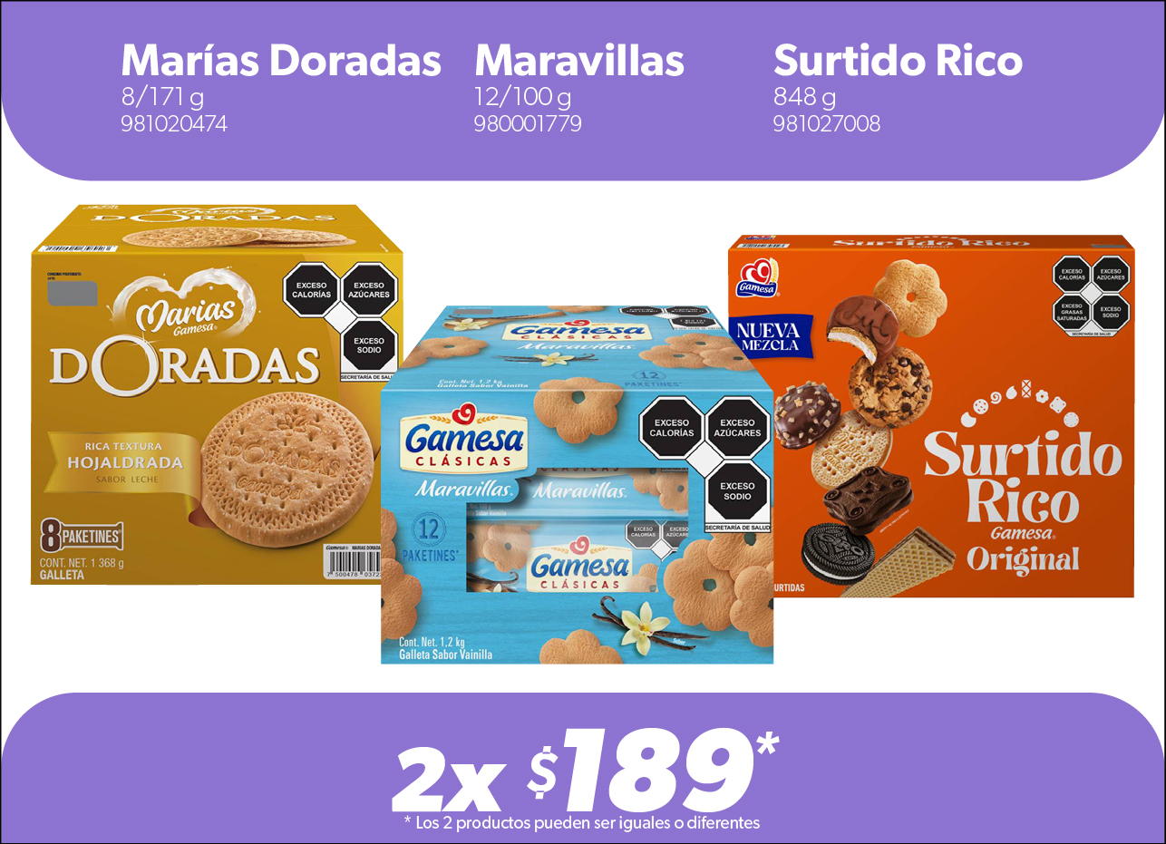 Galletas varias doradas maravillas surtido