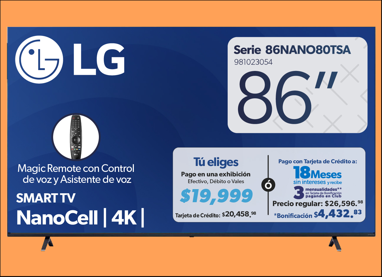 Pantalla 86 pulgadas smart tv nanocell 4k