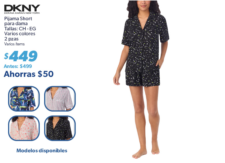 Pijama short para dama