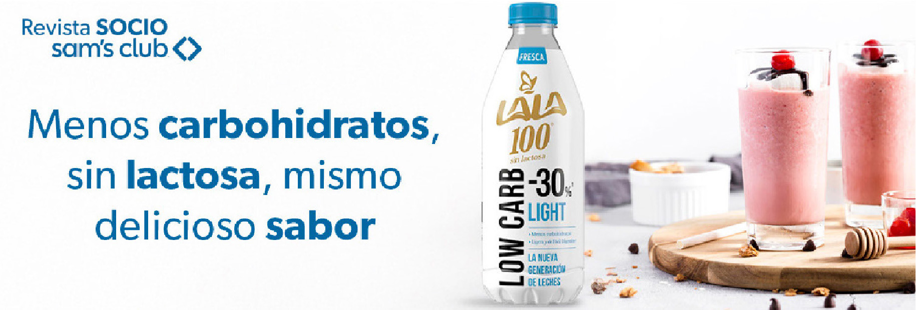 Menos carbohidratos sin lactosa mismo sabor