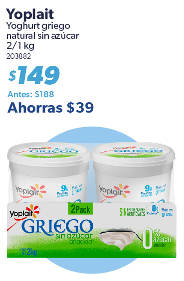Yoghurt griego natural sin azucar