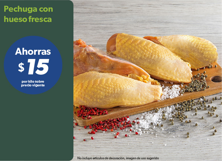 Pechuga con hueso fresca